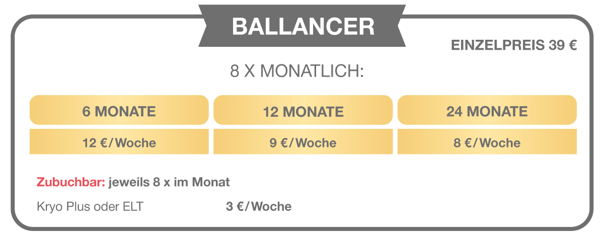 Die Ballancer Tarife im Sonnenstudio Beautiful Day Dreieich